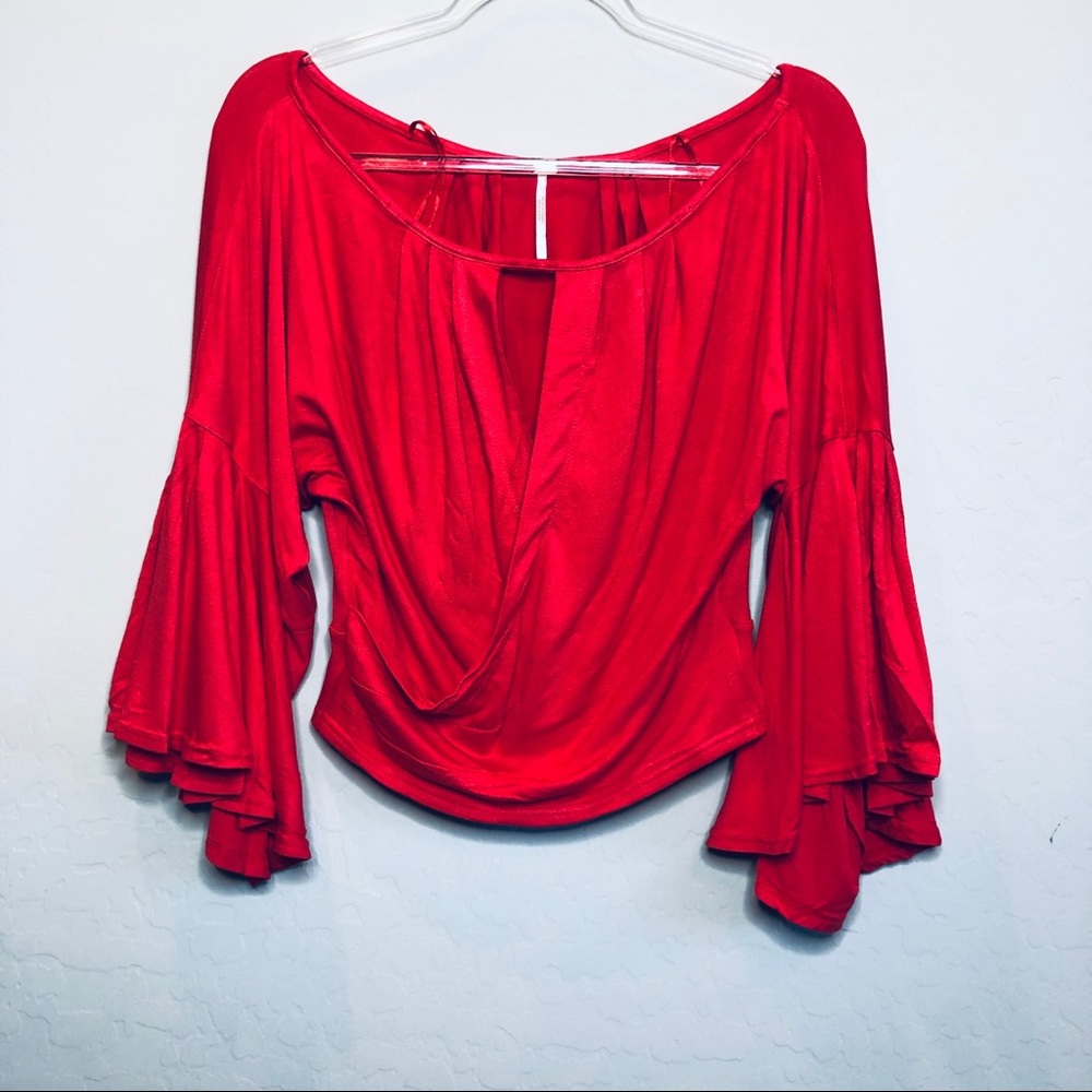 Free People Red Crop Top E1